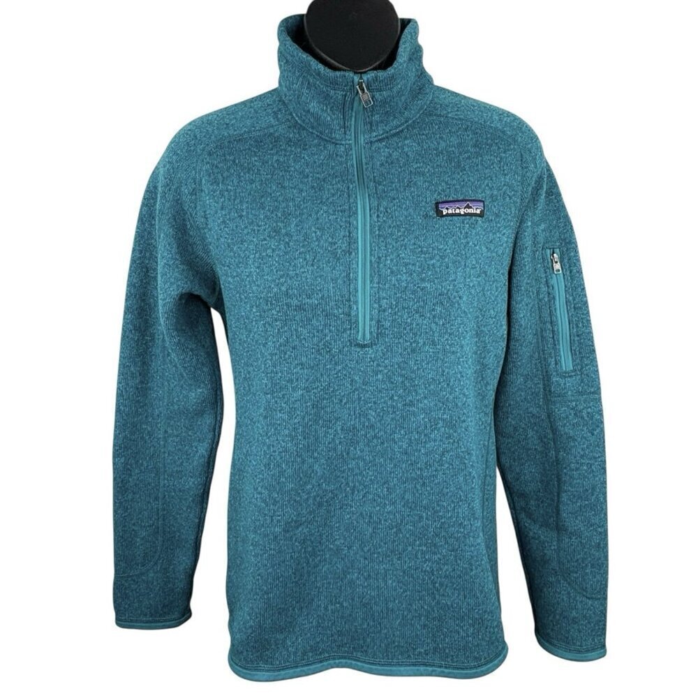 Patagonia Better Sweater 1/4 Zip Up Fleece Jacket Pullover Teal Blue Women’s S